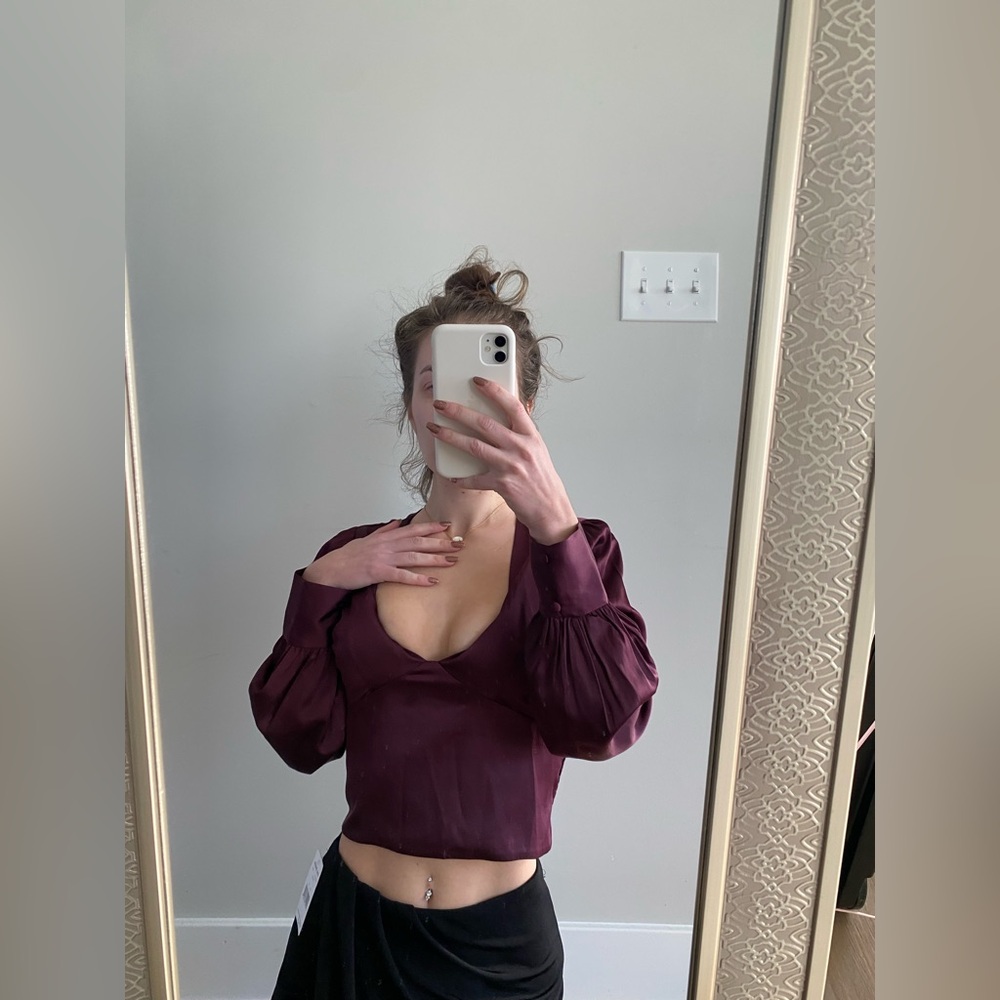 NWT abercrombie satin top size small